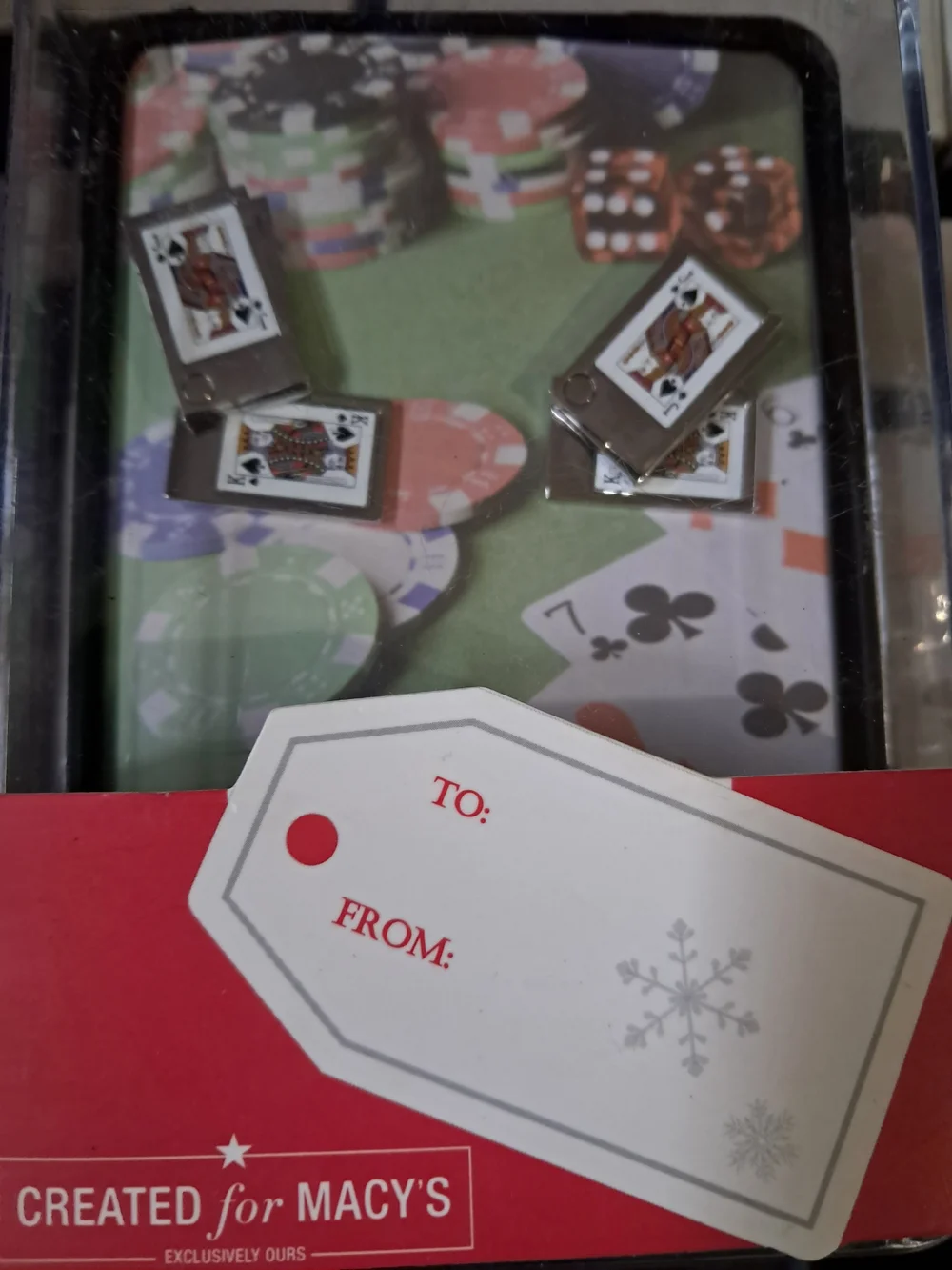 Macy's Poker Themed Cuff Links